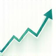 Graph showing upward trend, representing industry growth